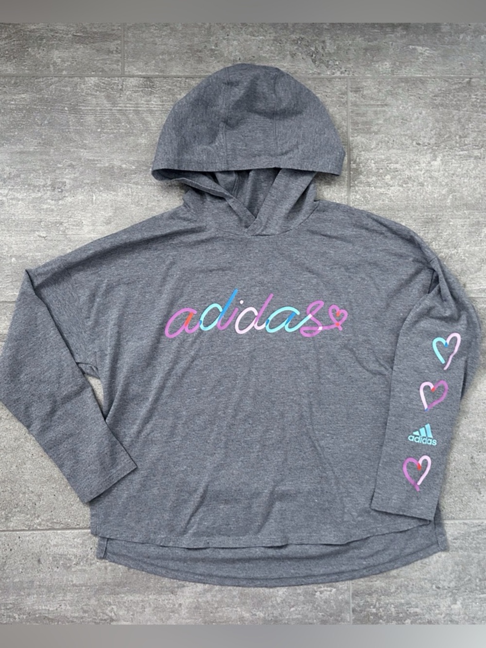 Adidas Hooded Tee Size 10/12